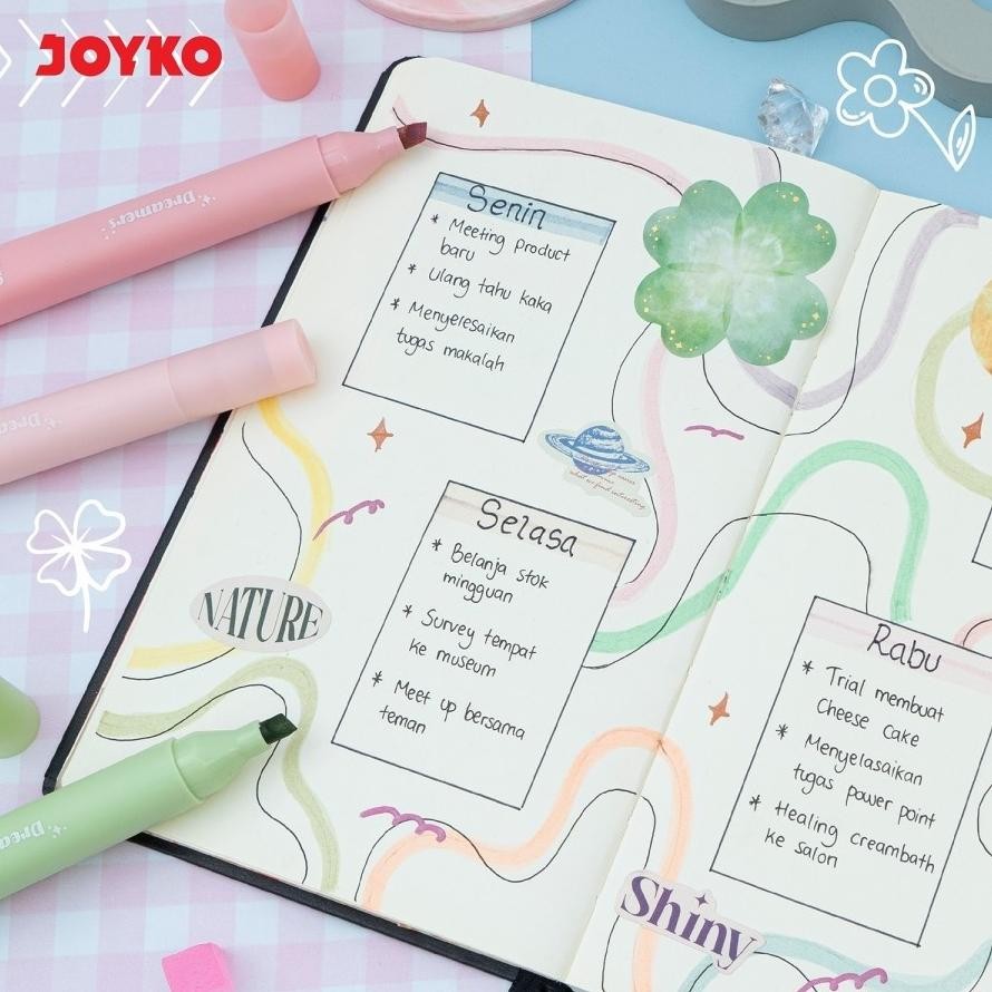 

H-4 Mma-1318 Tw39 Joyko Highlighter Hl-102 Set Isi 4 - Spidol Pewarna Penanda Pastel Soft Color Lucu Murah Termurah Hemat