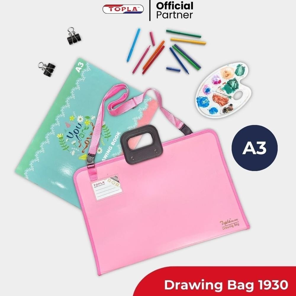 

Rg-4 Er-87 Fgs-3 Topla Drawing Bag Db-1930 Tas Map Portofolio Zipper Art Bag A3 Warna Pastel Murah Terlaris Sale