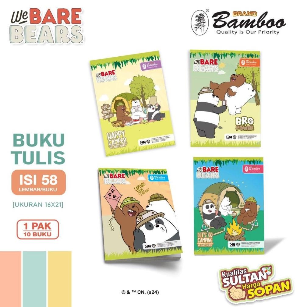 

LINDU Bamboo Buku Tulis Kwarto 58 We Bare Bears Series [1 pak/10 buku]