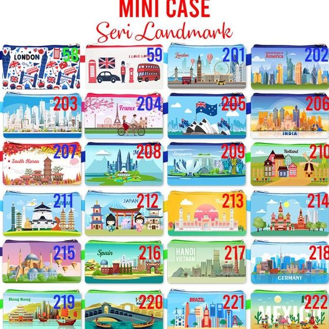 

paling diminati] Mini Case Landmark Berbagai Negara Dompet Tempat Pensil Souvernir Oleh