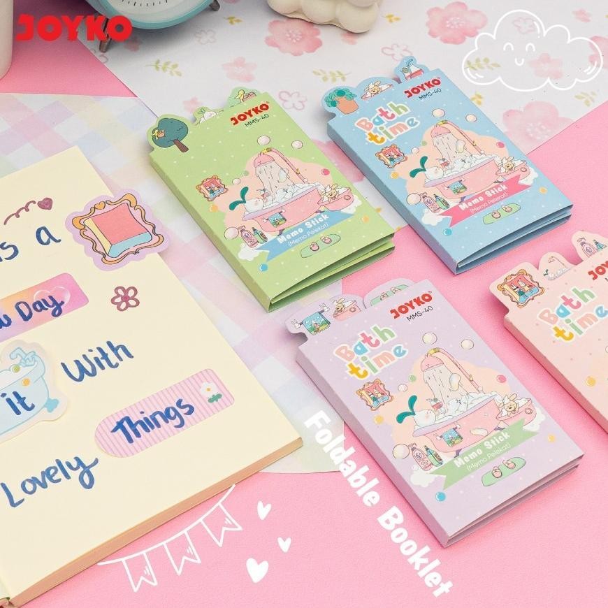 

Fx-76 Jg-56 Gfd-6 Joyko Memo Stick Booklet Mms-40 Bath Time Edition Kertas Memo Tempel 8 Pads Viral Original Fx-76