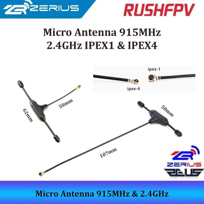 RushFPV Micro Antenna 915MHz & 2.4GHz IPEX1 IPEX4 ELRS TBS Antenna