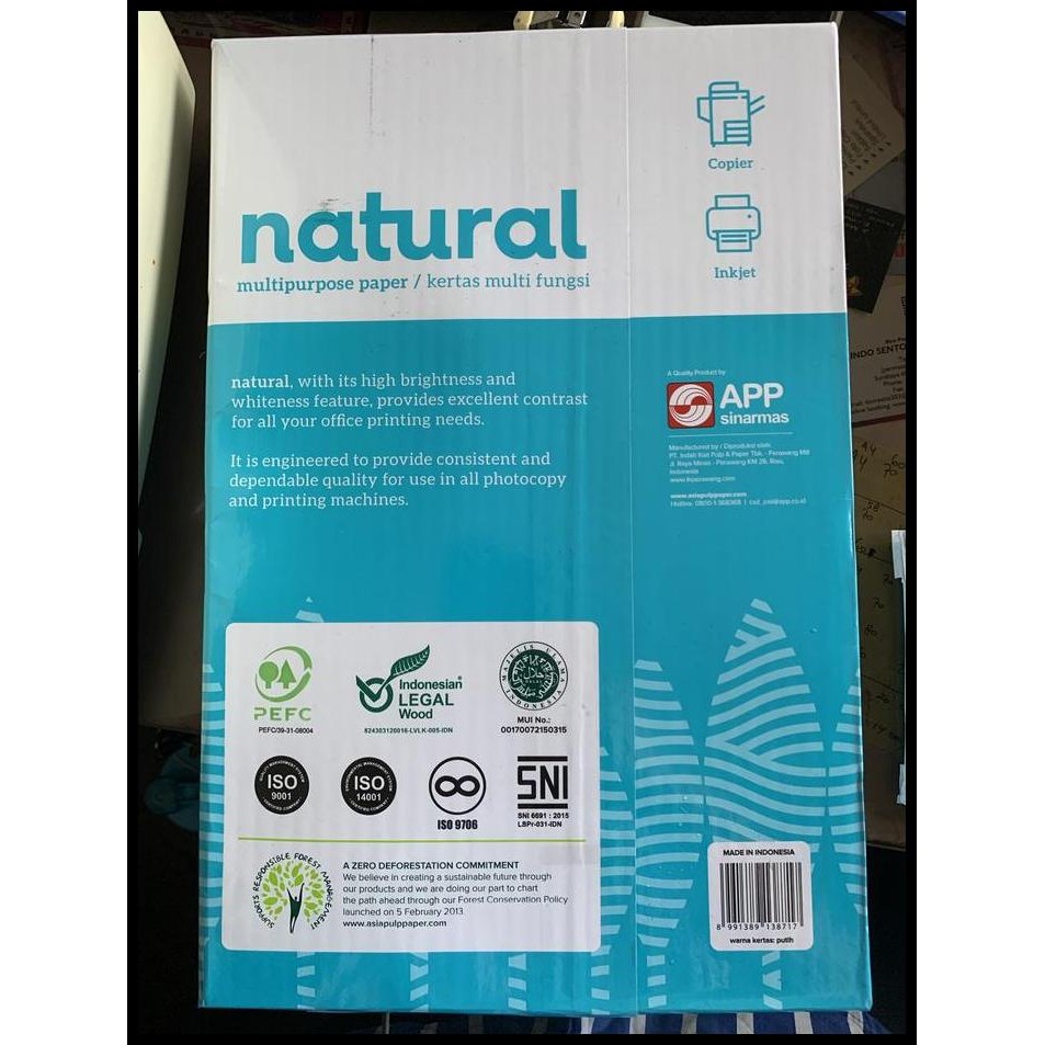 

Terlaris Kertas Hvs 70 Gram F4 Natural Good Quality
