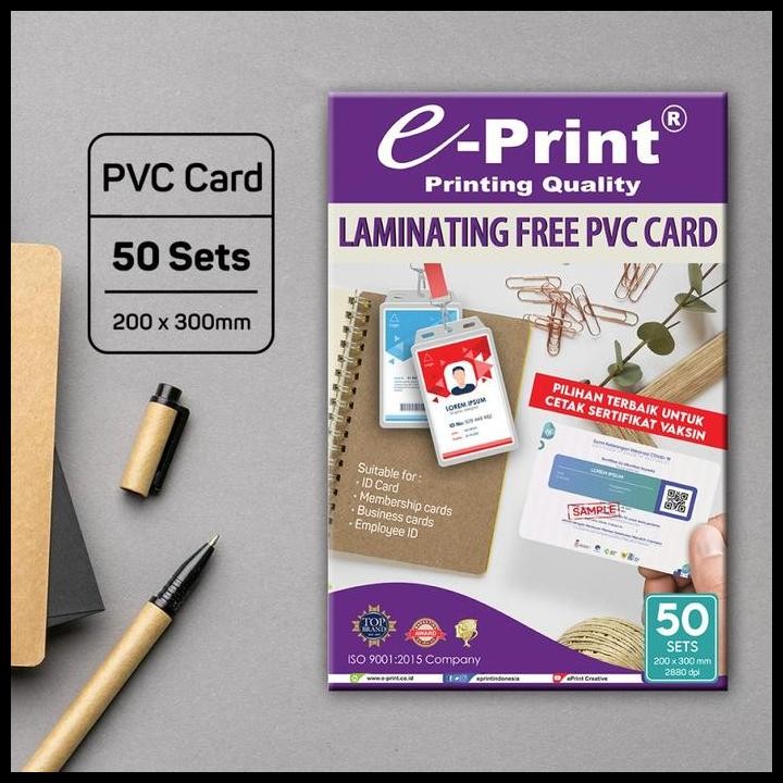 

Terlaris Kertas Foto E-Print Pvc Id Card Laminating A4 260Gsm 5S Good Quality