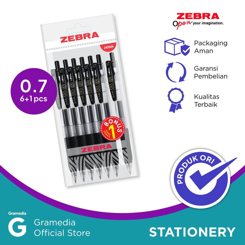 

Ze Sarasa Clip 07 Black Set 6 Pcs