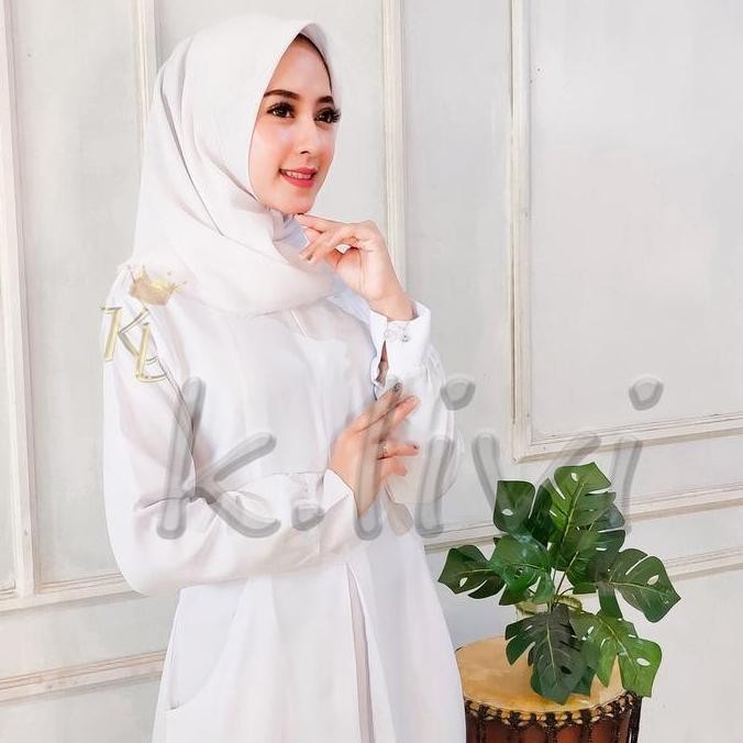 GAMIS PUTIH REMAJA FASHION MUSLIM WANITA SIZE XS S