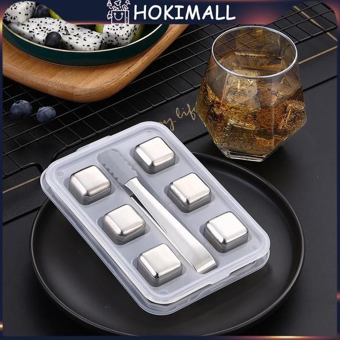 

Terlaris 7Pcs Es Batu Stainless304 Ball Dry Ice Cube Stainles Pendingin Minuman