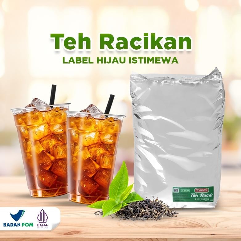 

Paling dicari PALING LARIS & DICARI ! Tong Tji Teh Racik Istimewa Label Hijau per 1 pcs (500 gram) . Untuk usaha cafe, resto & es teh. Warna seduhan tidak terlalu pekat dan lebih wangi.