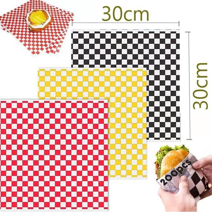 

Kertas Alas Roti Motif Catur 30Cmx30Cm Foodgrade - Wrappaper/Kertas Bungkus Makanan Kekinian (200Pcs) Best