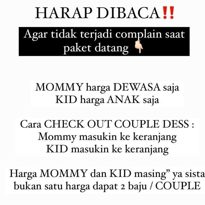 AuroraS - Raline Couple Dress | Dress Ibu Dan Anak | Dress Natal Best Seller