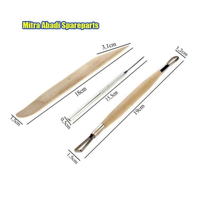 

ALAT UKIR PAHAT TEMBIKAR / POTTERY TOOL KIT ( 1 SET ISI 8 PCS )