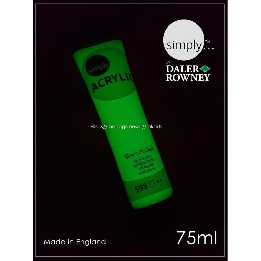 

ready !!! Daler Rowney Simply Acrylic Glow In The Dark 75 ml