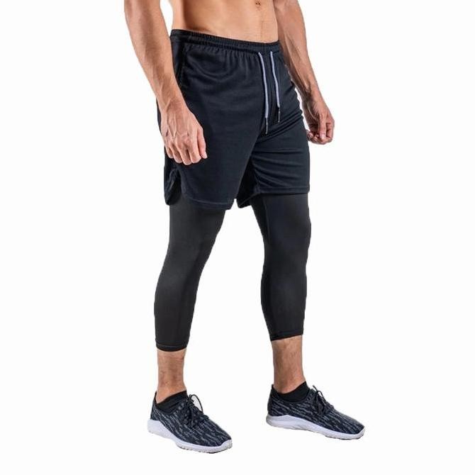 Diskon Celana 3/4 Saku Olahraga Lari Jogging Running Sepakbola Futsal Volly Badminton Fitness Gym Sp