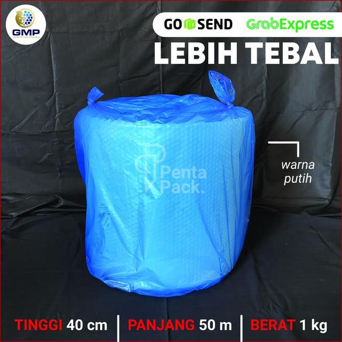 

ready Bubble Wrap GMP 40 cm X 50 m (Putih/Hitam) LEBIH TEBAL