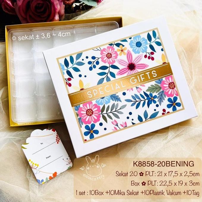 

ready (10pcs) Kotak Mika Sekat 20/30 K8858| Box Nastar| dus Lapis mini| CEK VARIAN
