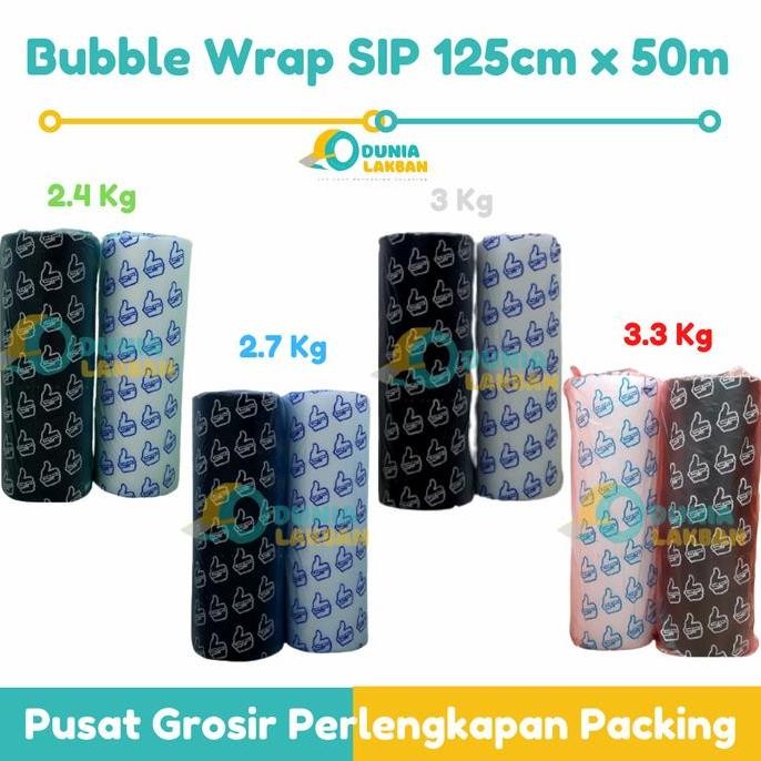 

ready (GOJEK) BUBBLE WRAP MERK SIP 125CM X 50 M 3.3 KG KUALITAS PREMIUM