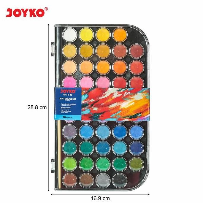

ready !!! Joyko Watercolour Set 48 Colours / Cat Air Joyko 48 Warna Set WC-3-48