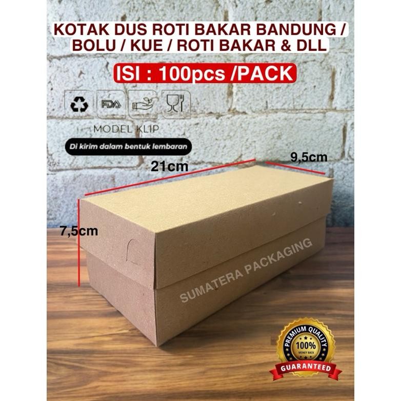 

NEW!!! (isi 100 pcs) BOX ROTI BAKAR BANDUNG / DUS ROTI BAKAR / KEMASAN ROTI BAKAR / BUNGKUS ROTI BAKAR FOOD GRADE