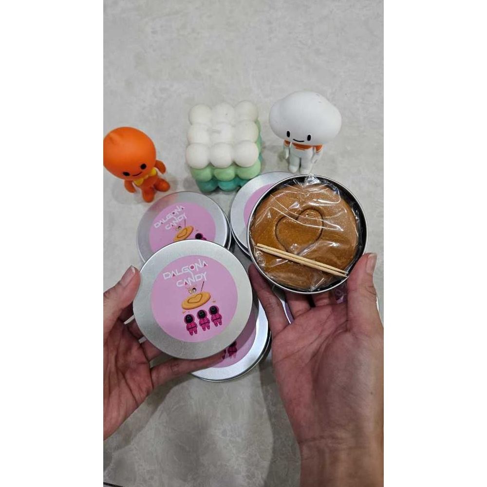 

Sa-324 (Bubble Wrap Free!) Dalgona Candy Kaleng Squid Game Viral / Permen Dalgona Kaleng