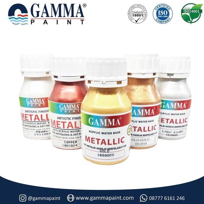 

ready !!! gamma Metallic Artistic Finish Acrylic Paint - Gold 300gr