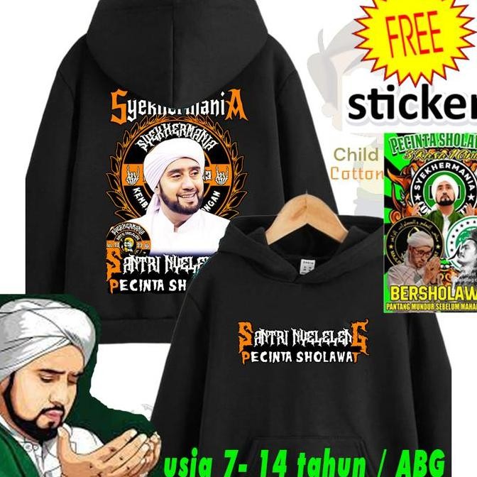 Tersedia Jaket Hoodie Syekhermania Anak Cinta Sholawat Habib Syekh Baju