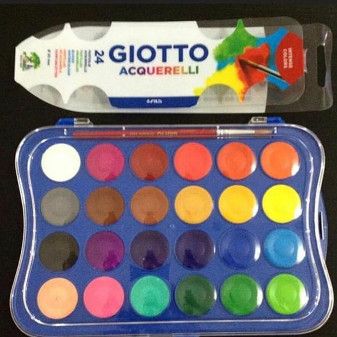

ready !!! GIOTTO ACQUERELLI MINI 24 WARNA WATERCOLOR CAT AIR