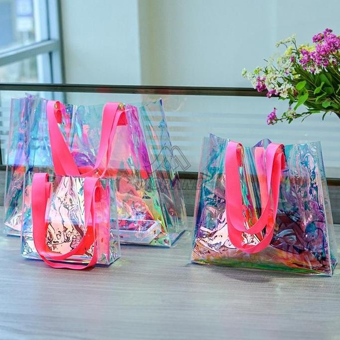 

ready Shopping Bag PVC Hologram Tas Belanja Tas Hadiah Goodie Bag Tas Souvenir