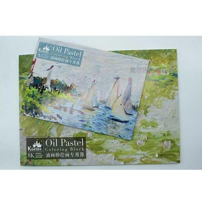 

ready !!! KUELOX oil pastel pad/buku gambar untuk oil pastel A4/A3 240gsm 20lbr