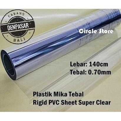 

ready Plastik Mika Kaku Rigid PVC Bening Super Lebar 140cm Tebal 0.70mm