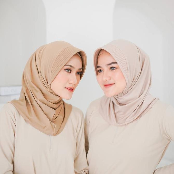 PUSSAT CLEMIRA JILBAB BERGO PET SPORT SPANDEK JERSEY HIJAB VOLI MEGAWATI RED SPARK HIJAB OLAHRAGA SI