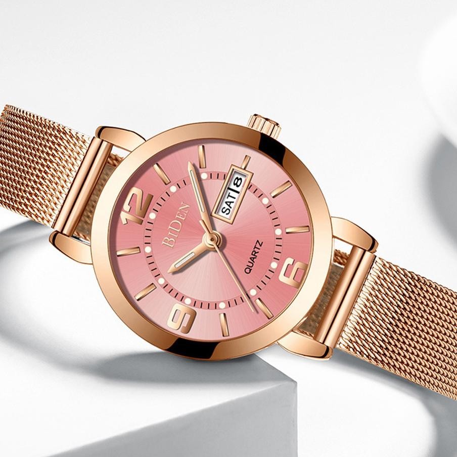 Biden Jam Tangan Wanita Anti Air Kasual E Kalender Jam Tangan Cewek