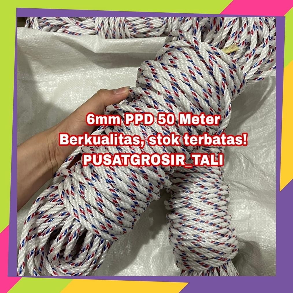 

Rd-67 Gf-5 Gv23 Tali Tambang 6Mm 40 Meter / 50 Meter / Tali Proyek / Tali Pengikat Truk Berkualitas Viral