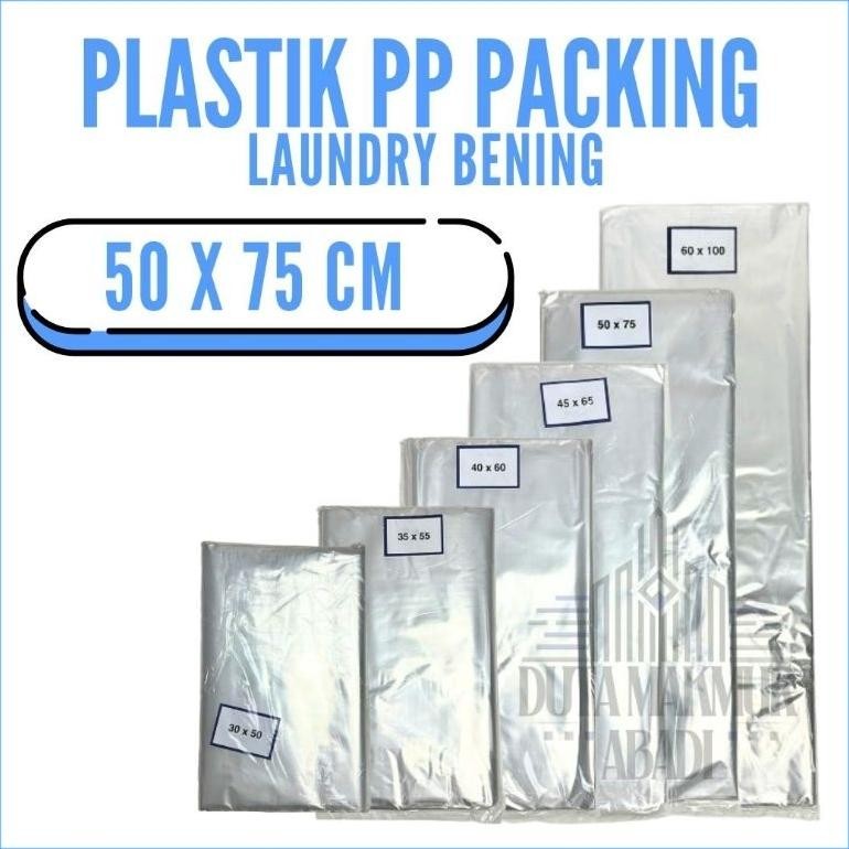 HJK Plastik Laundry / Plastik PP Laundry  / Plastik Laundry Kiloan / Kantong Plastik PP Bening / Pla