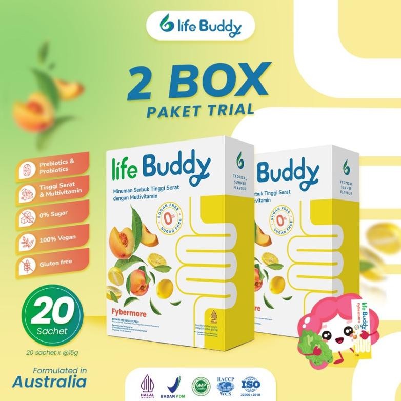 

Bundling 2 Box Life Buddy Fybermore Minuman Serbuk Tinggi Sera