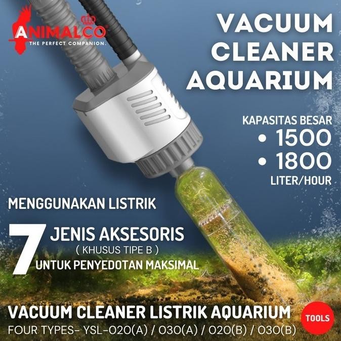 Elektrik Vacuum Siphon Aquarium Sifon Penyedot Pembersih Kuras Cleaner