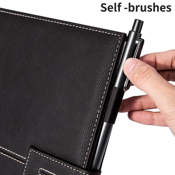 

Deli Leather Cover Notebook Buku Catatan Agenda Kulit Magnetic EN142L TA