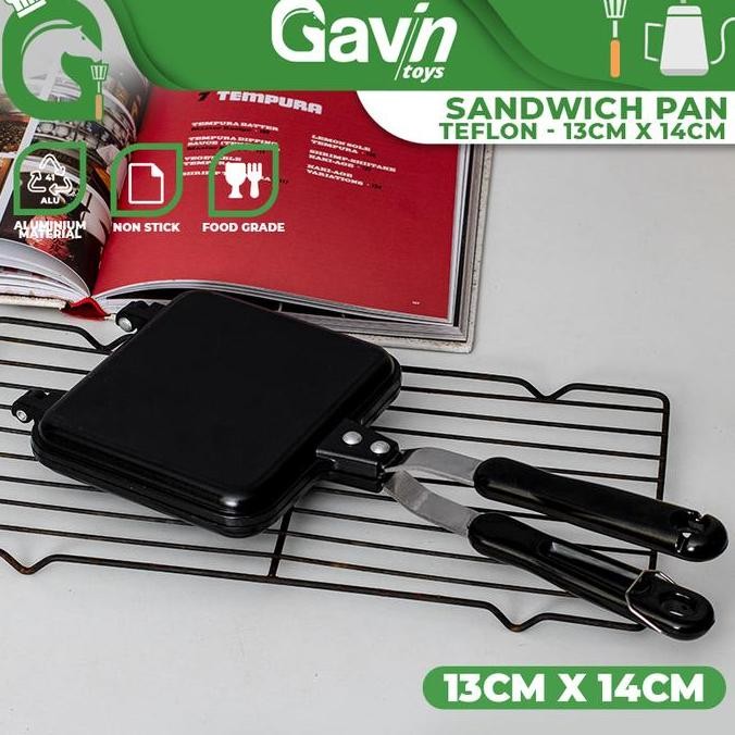 Pemanggang Roti Kompor Anti Lengket Sandwich Maker Alat Roti Panggang