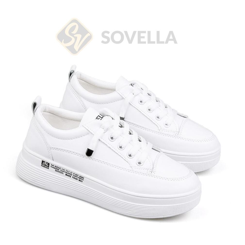 SOVELLA Alexa Sepatu Sneakers Olahraga Sport Kets Putih Hitam Wanita