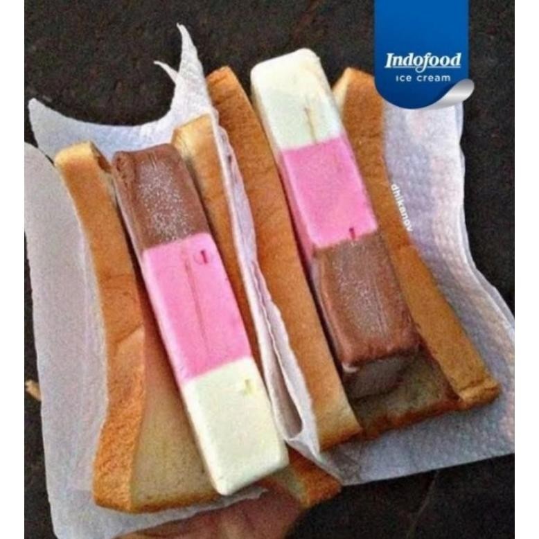 

Ready Es Potong Espessia Rasa Neapolitan (Se-Karton Isi 20 Pcs) Indofood Ice Cream Se-Dus