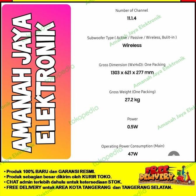 Samsung Hwq950A Soundbar 11.1.4 Ch Dolby Atmos Dts | Hw-Q950A New 2021 New Stok