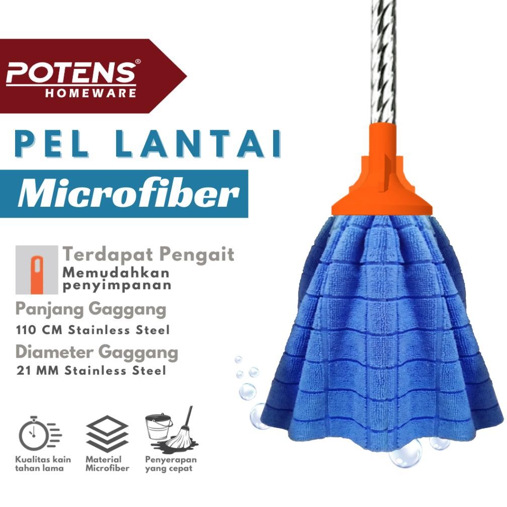 PEL LANTAI MICROFIBER / PEL LANTAI / PEL LANTAI DENGAN GAGANG PANJANG