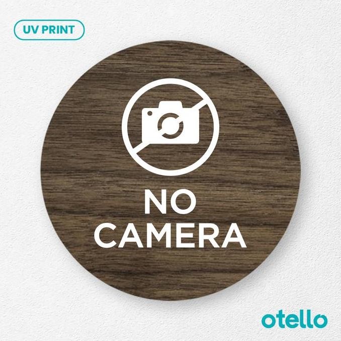 

Signage No Camera Dilarang Foto Sign Board Kayu Label Papan Nama Plang