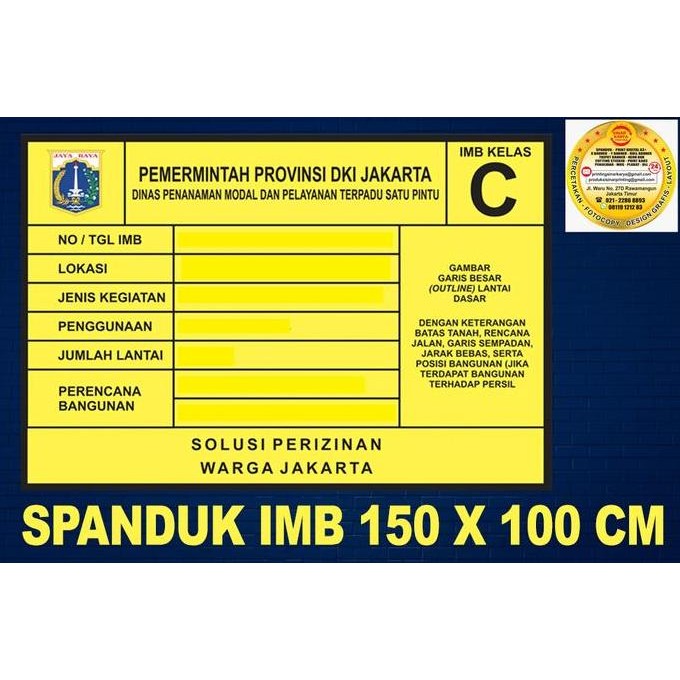 

CETAK SPANDUK/BANNER IMB DKI JAKARTA 150X100 CM SUPER EXPRESS