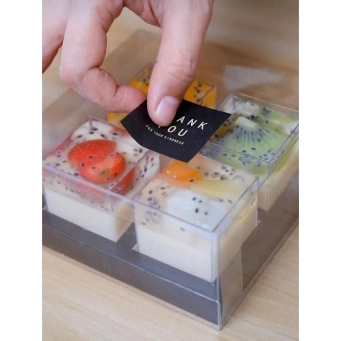 Cup Pudding 4 Pcs + Box Sepaket Best