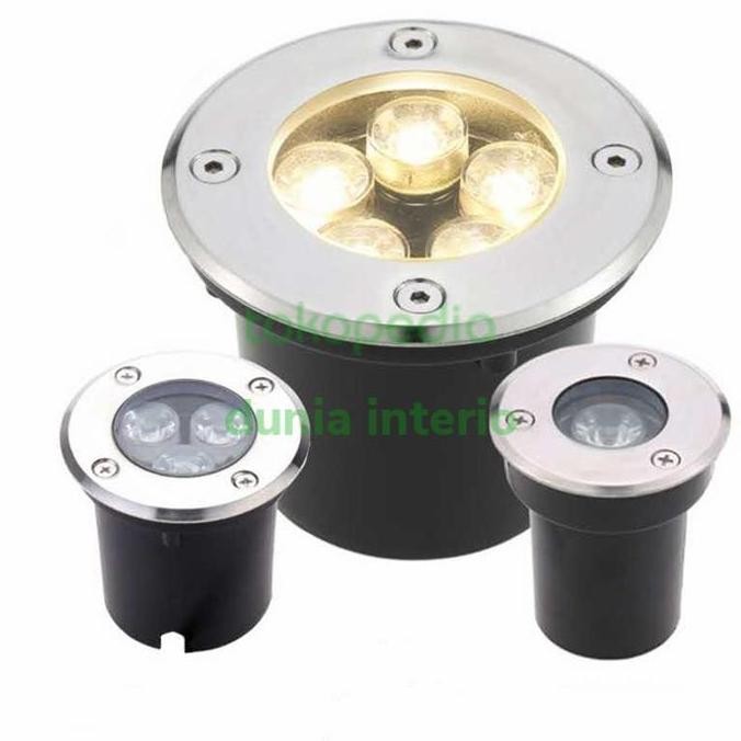 

Lampu Lantai led Tanam/lampu sorot taman LED 1W 1 Watt - Kuning 220v