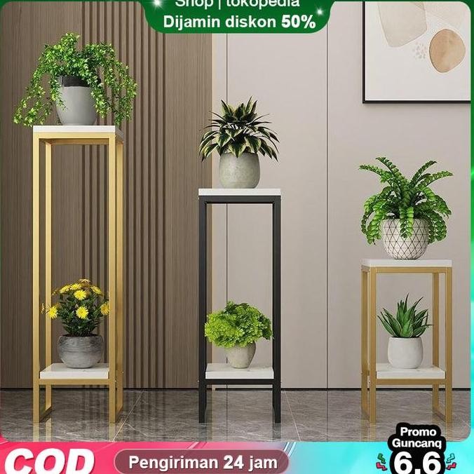 

Rak Bunga 2 Susun Rak Taman Tanaman Pot Holder Standing Planter Rak Rak Susun Penyimpanan Rak Pot Bunga Besi Emas