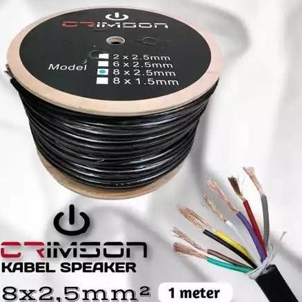 Kabel Speaker Crimson Isi 8 Ukuran 8X2.5 Panjang 40 Meter Original New Stok
