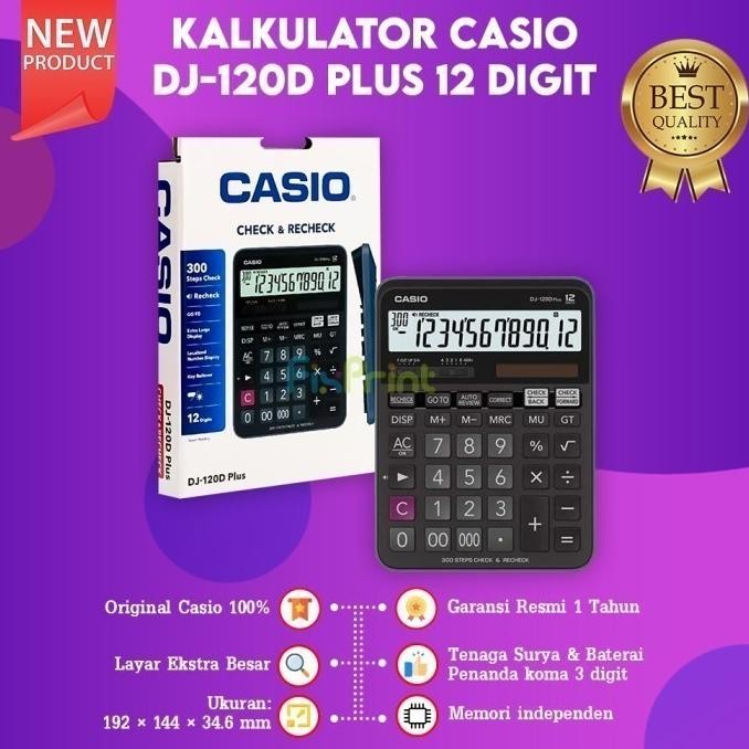 

TERMURAH FixPrint Calculator Casio 10 / 12 / 14 / 16 Digit Kalkulator Dasar Garansi New Siap kirim