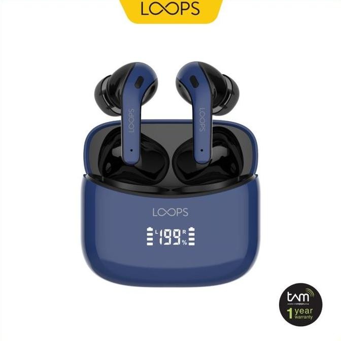 Loops Tws X03 Blue Earphone Bluetooth New Stok