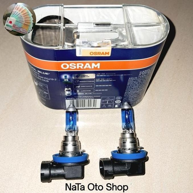 Bohlam Osram H11 Halogen  Cool Blue Advance Mega White 5000K Original Osram